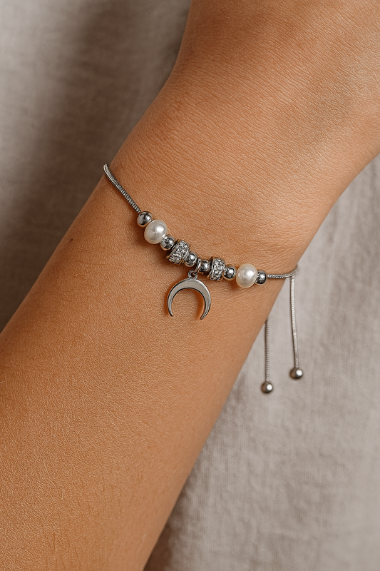 Pulseira Lua - Aço Inoxidável