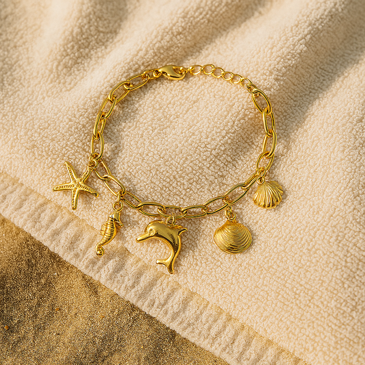Pulseira Charms verão - Aço Inoxidável