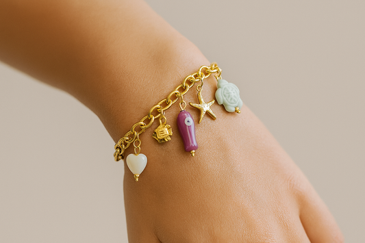 Pulseira Charms verão - Aço Inoxidável