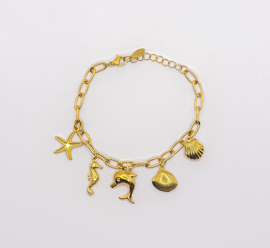 Pulseira Charms verão - Aço Inoxidável