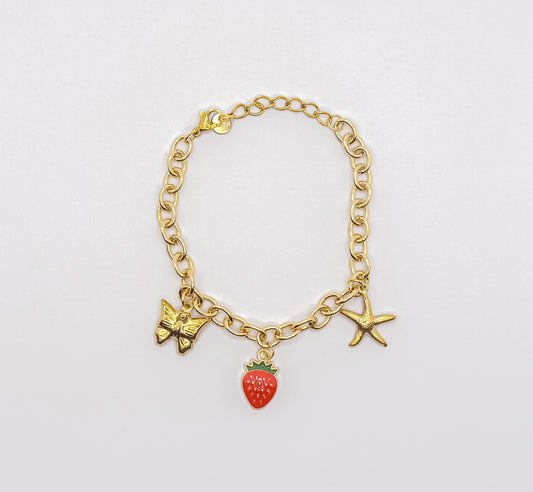 Pulseira Morango - Aço Inoxidável