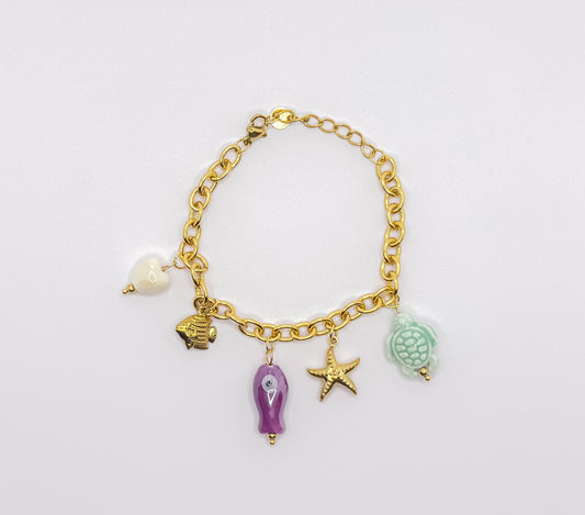 Pulseira Charms verão - Aço Inoxidável