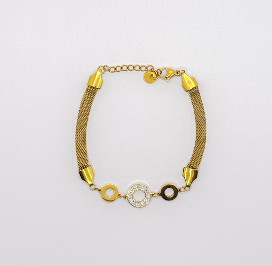 Pulseira Circulos - Aço Inoxidável