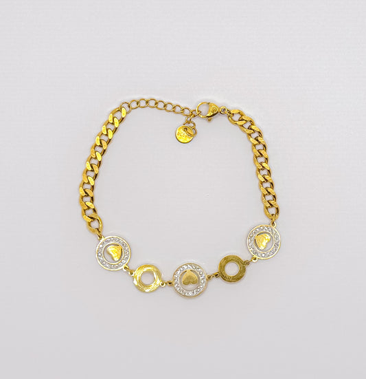 Pulseira Circulos - Aço Inoxidável